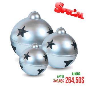 SET DE 3 CASCABELES 30,40,45CM PLAT MATE