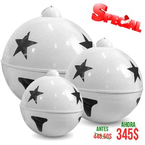 SET DE 3 CASCABELES 40,50,60CM BLAN BRILL