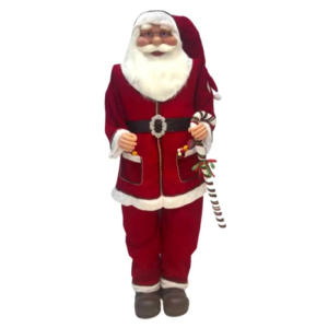 SANTA DECORATIVO R/V/BASTÓN 183CM