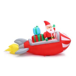INFLABLE SANTA EN COHETE