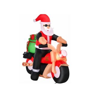 INFLABLE SANTA MANEJANDO MOTO