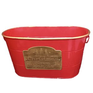 HIELERA ROJA METAL CHRIS TREE FARM MED