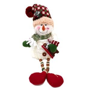 PELUCHE MUÑECO DE NIEVE VINTAGE 41CM 