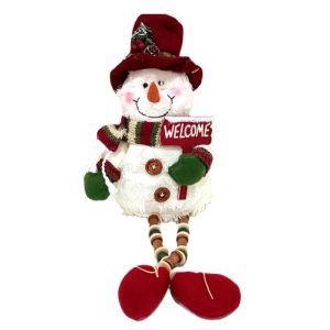 PELUCHE MUÑECO DE NIEVE VINTAGE 41CM 
