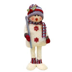 PELUCHE SNOWMAN COUNTRY  ROJ/GRIS 65CM 