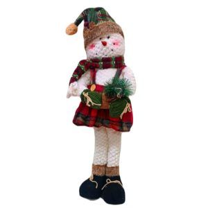 PELUCHE SNOWMAN ROJ/VERD C/SACO 76CM 