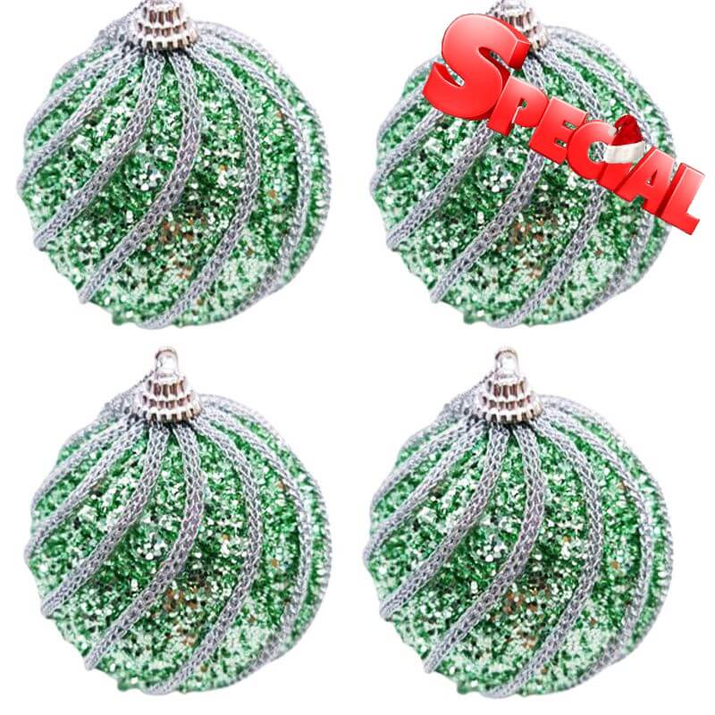 BAMBALINAS 4PZS MENTA/PLAT 10CM