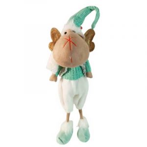 RENO C/ALAS ILUMI MENTA/BLAN 65CM