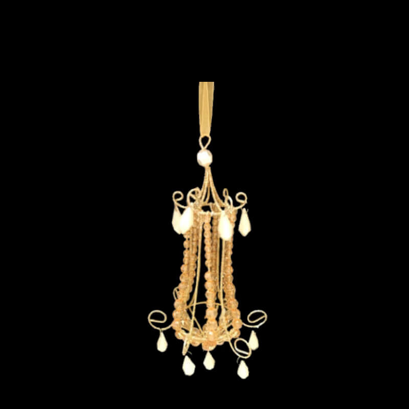 ORNAMENTO DORADO CUENTAS 22 CM